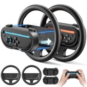 Racing Wheel & Grip Set for Nintendo Switch 2 Joy-Con (2-Pack)