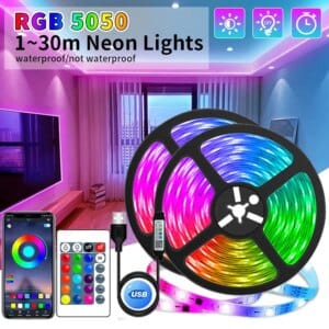 USB RGB LED Strip Lights 5050 Flexible Tape